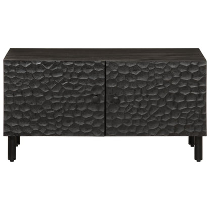 Coffee Table Black 80x50x40 cm Solid Wood Mango