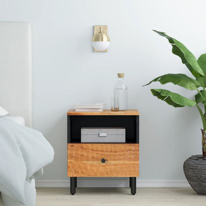Solid Acacia Wood Bedside Cabinet 40x33x46 cm