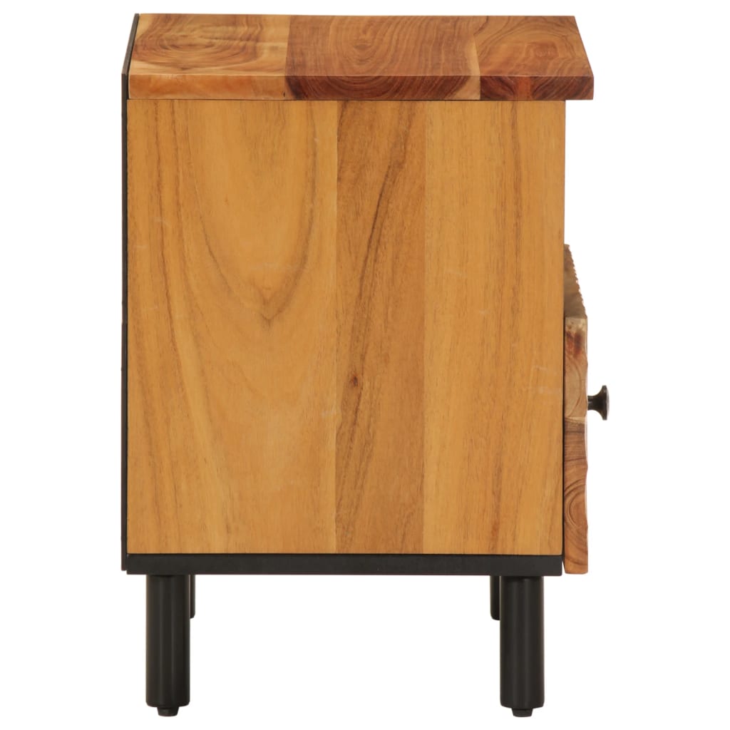 Solid Acacia Wood Bedside Cabinet 40x33x46 cm
