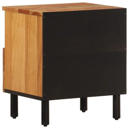 Solid Acacia Wood Bedside Cabinet 40x33x46 cm