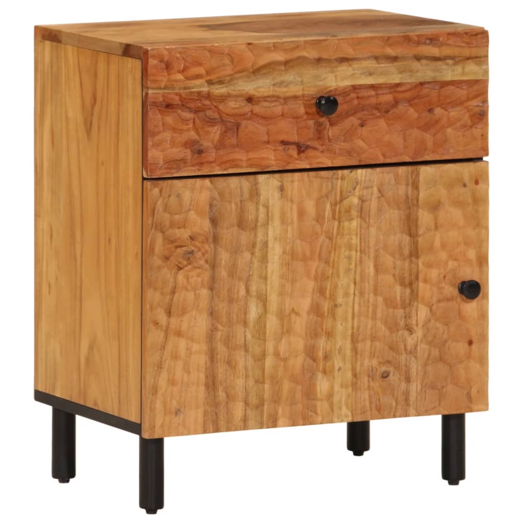 Solid Acacia Bedside Cabinet 50x33x60 cm - Stylish & Durable