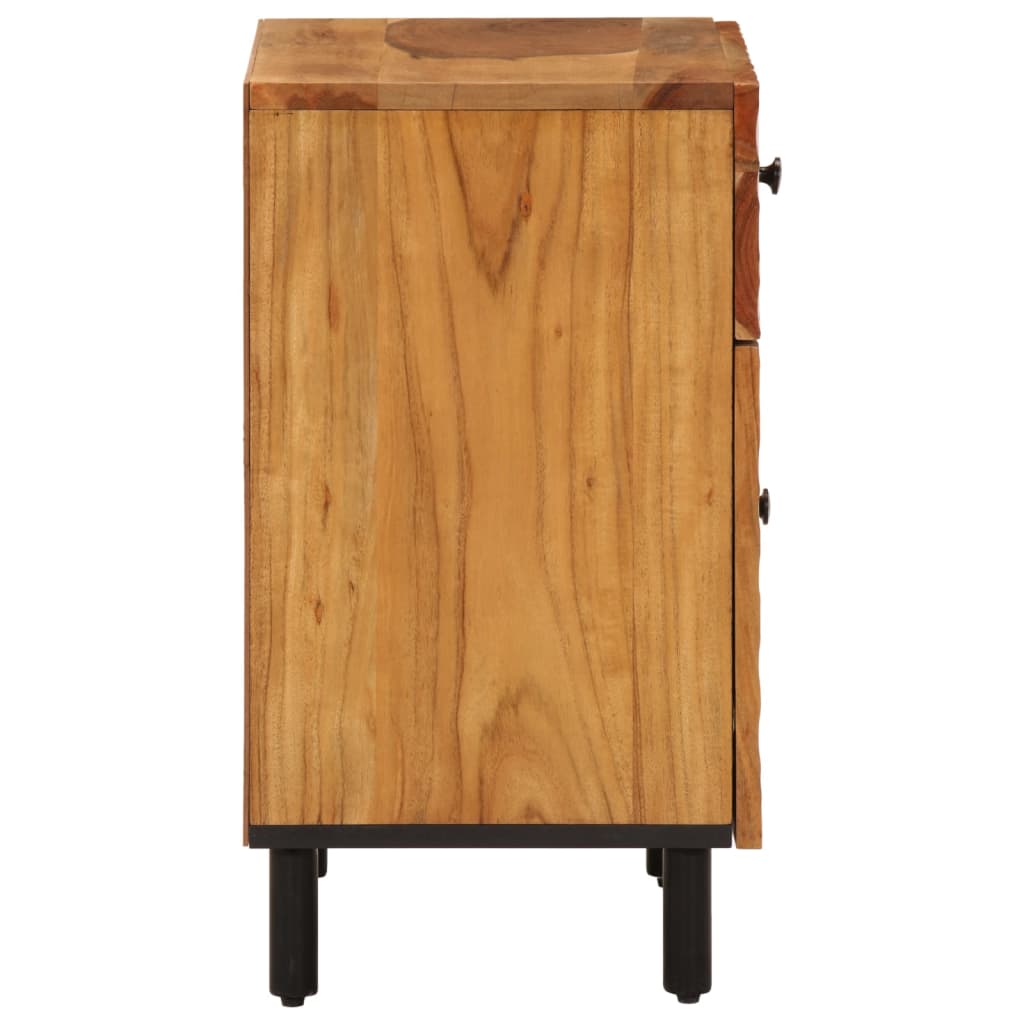 Solid Acacia Bedside Cabinet 50x33x60 cm - Stylish & Durable
