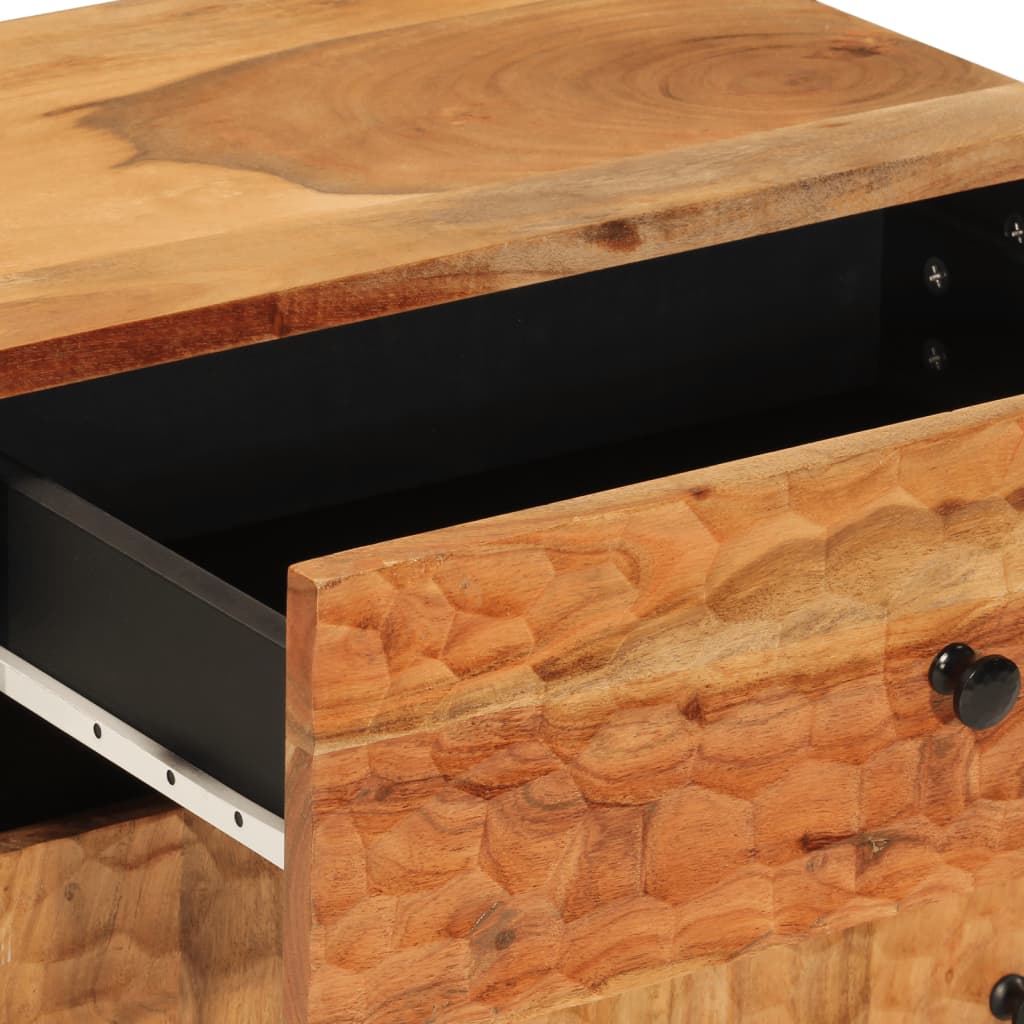 Solid Acacia Bedside Cabinet 50x33x60 cm - Stylish & Durable