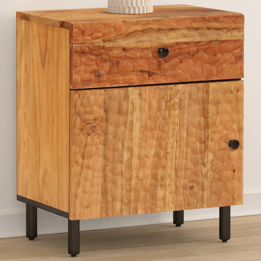 Solid Acacia Bedside Cabinet 50x33x60 cm - Stylish & Durable
