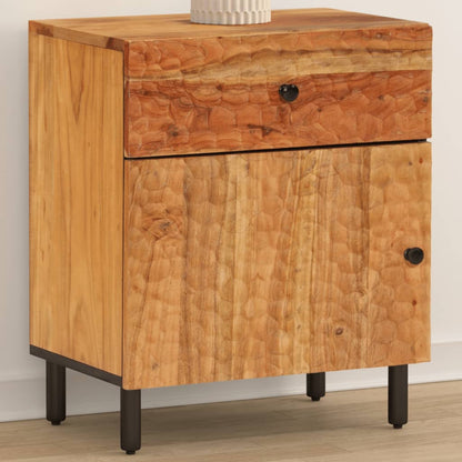 Solid Acacia Bedside Cabinet 50x33x60 cm - Stylish & Durable