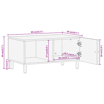 Coffee Table 80x50x40 cm Solid Wood Mango