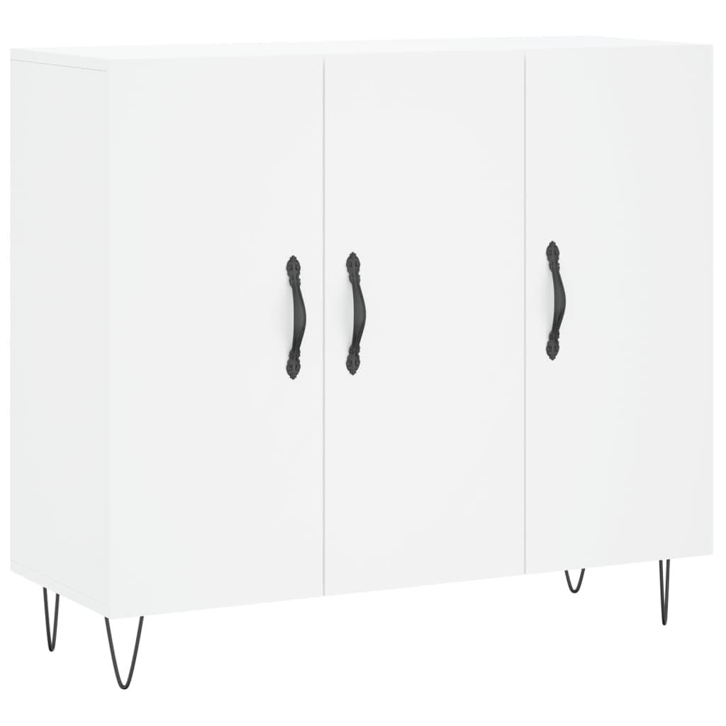 Sideboard White 90x34x80 cm Engineered Wood