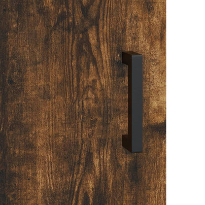 TV Cabinet Smoked Oak 150x30x50 cm Engineered Wood