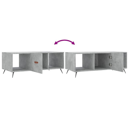 Coffee Table Concrete Grey 102x50x40 cm Engineered Wood
