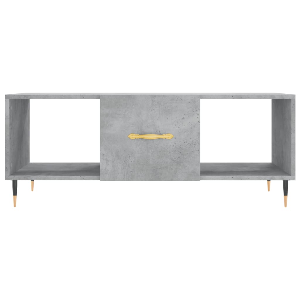 Coffee Table Concrete Grey 102x50x40 cm Engineered Wood