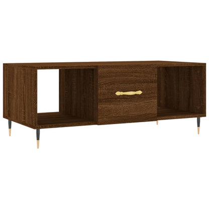 Coffee Table Brown Oak 102x50x40 cm Engineered Wood