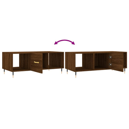 Coffee Table Brown Oak 102x50x40 cm Engineered Wood