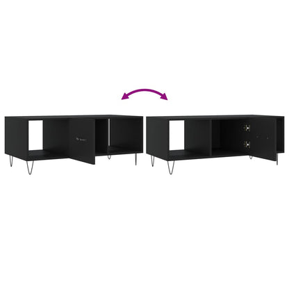 Coffee Table Black 102x50x40 cm Engineered Wood