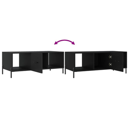 Coffee Table Black 102x50x40 cm Engineered Wood