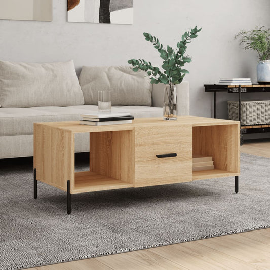 Coffee Table Sonoma Oak 102x50x40 cm Engineered Wood