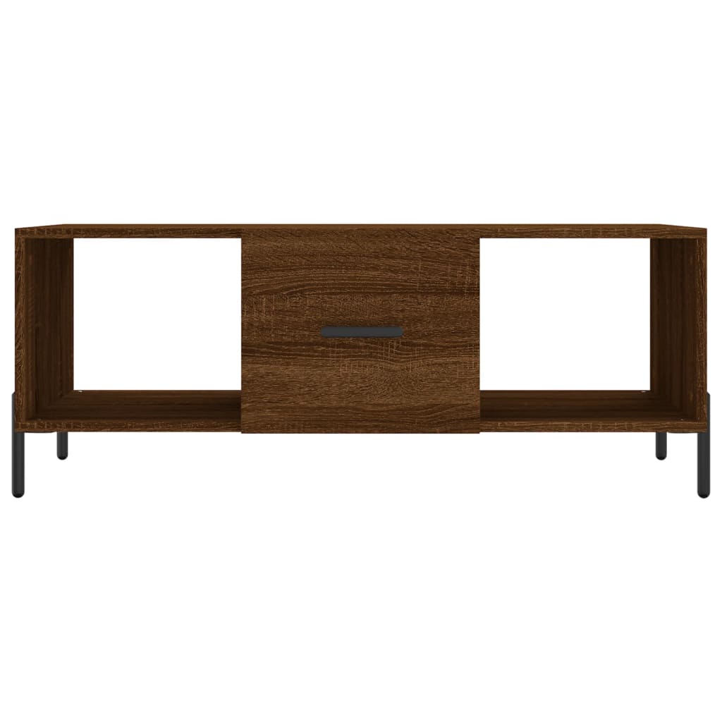 Coffee Table Brown Oak 102x50x40 cm Engineered Wood