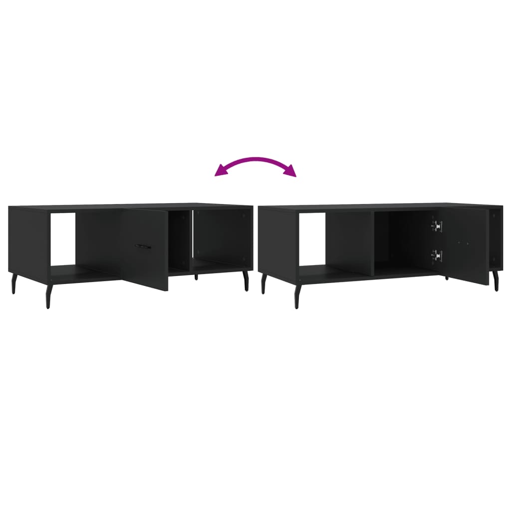 Coffee Table Black 102x50x40 cm Engineered Wood