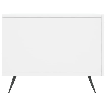 Coffee Table White 50x50x40 cm Engineered Wood