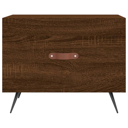 Coffee Table Brown Oak 50x50x40 cm Engineered Wood