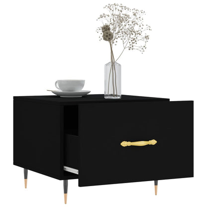Coffee Table Black 50x50x40 cm Engineered Wood