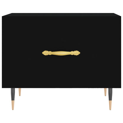Coffee Table Black 50x50x40 cm Engineered Wood