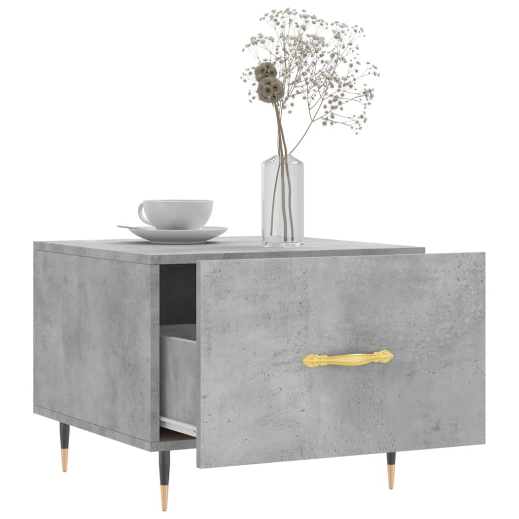 Coffee Table Concrete Grey 50x50x40 cm Engineered Wood