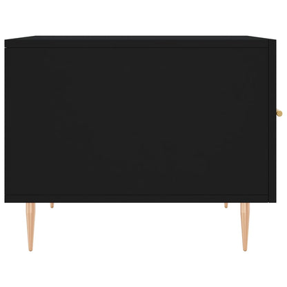 Coffee Table Black 50x50x40 cm Engineered Wood