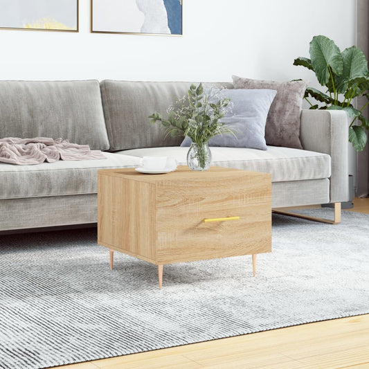 Coffee Table Sonoma Oak 50x50x40 cm Engineered Wood