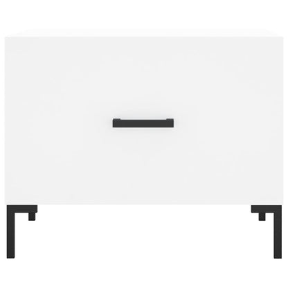 Coffee Table White 50x50x40 cm Engineered Wood