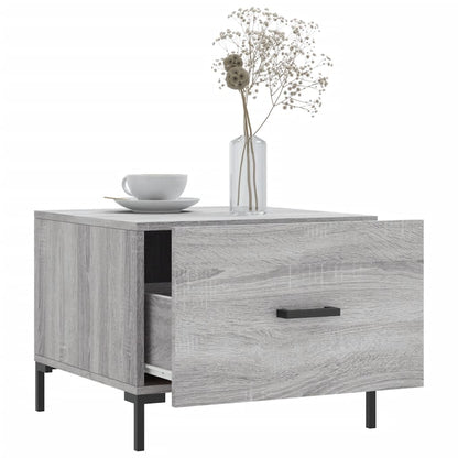 Coffee Table Grey Sonoma 50x50x40 cm Engineered Wood