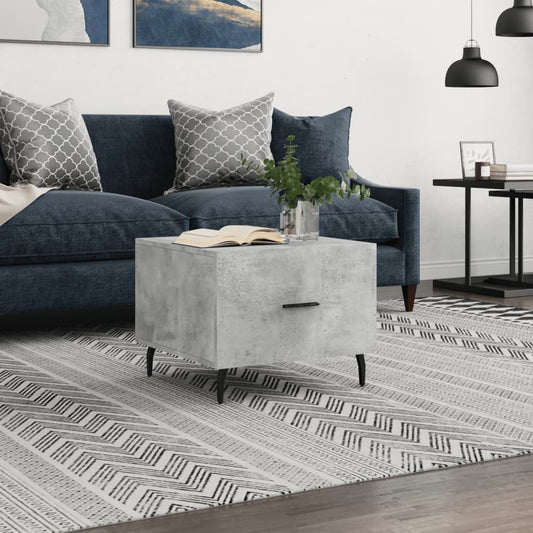 Coffee Table Concrete Grey 50x50x40 cm Engineered Wood