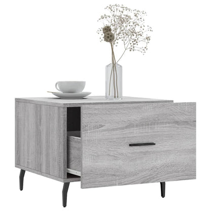 Coffee Table Grey Sonoma 50x50x40 cm Engineered Wood