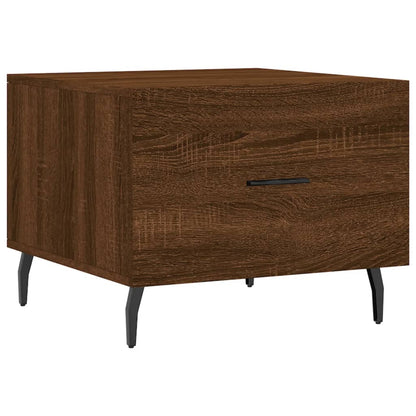 Coffee Table Brown Oak 50x50x40 cm Engineered Wood