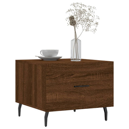 Coffee Table Brown Oak 50x50x40 cm Engineered Wood