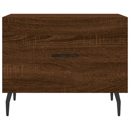 Coffee Table Brown Oak 50x50x40 cm Engineered Wood