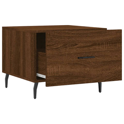 Coffee Table Brown Oak 50x50x40 cm Engineered Wood
