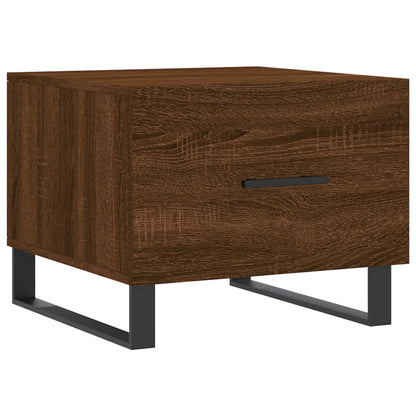 Coffee Table Brown Oak 50x50x40 cm Engineered Wood