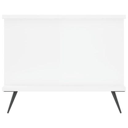 Coffee Table High Gloss White 90x50x40 cm Engineered Wood