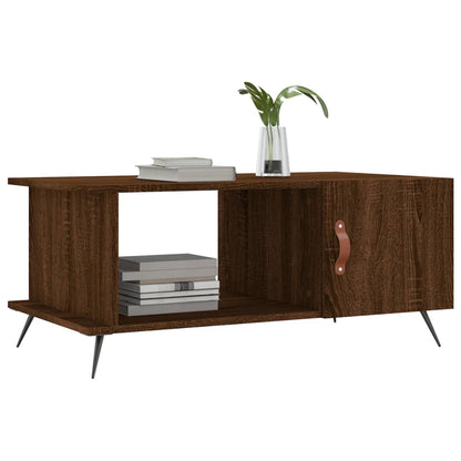 Coffee Table Brown Oak 90x50x40 cm Engineered Wood