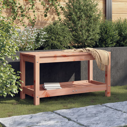 Solid Wood Douglas Garden Bench - 82.5x35x45 cm Outdoor Seating