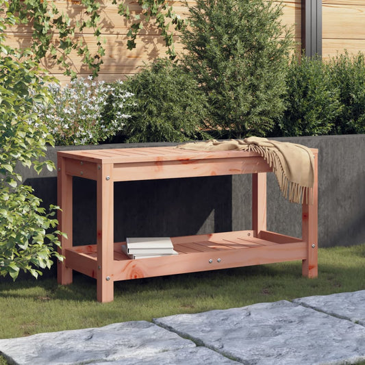 Solid Wood Douglas Garden Bench - 82.5x35x45 cm Outdoor Seating