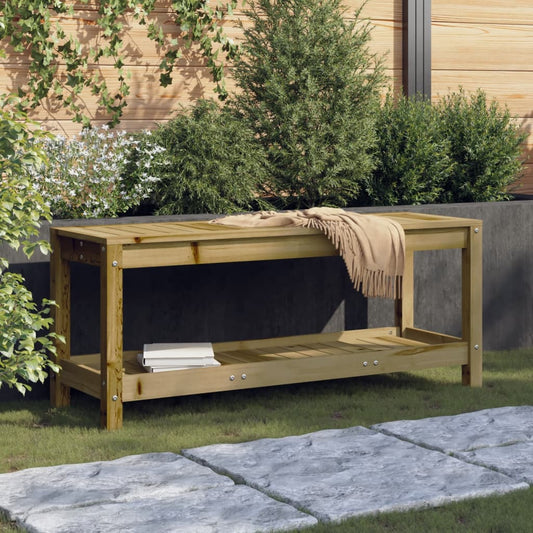 Impregnated Pine Garden Bench 108x35x45 cm - Durable Wood Design