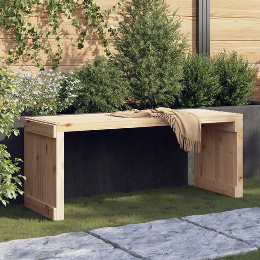 Extendable Garden Bench - Solid Pine Wood, 212.5x40.5x45 cm