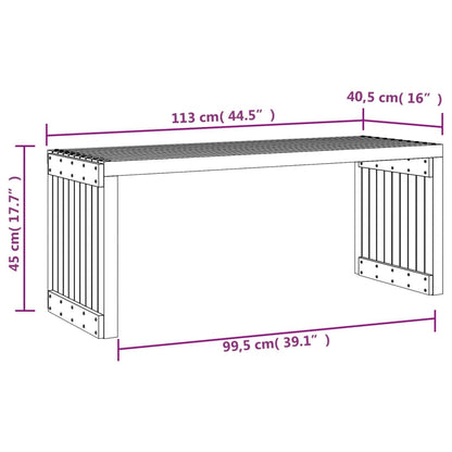 Extendable Garden Bench 212.5cm Solid Douglas Wood Outdoor Seating