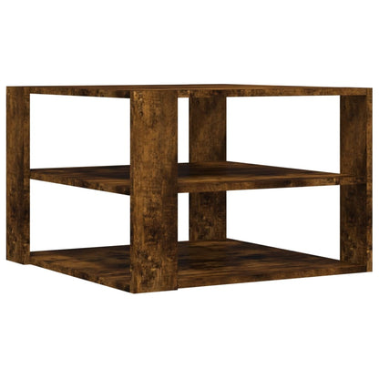 Coffee Table Smoked Oak 59.5x59.5x40 cm Engineered Wood