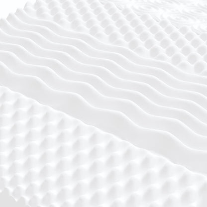 Foam Mattresses 2 pcs White 90x190 cm 7-Zone Hardness 20 ILD