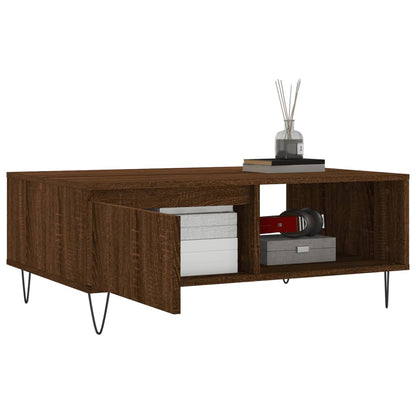 Coffee Table Brown Oak 90x60x35 cm Engineered Wood