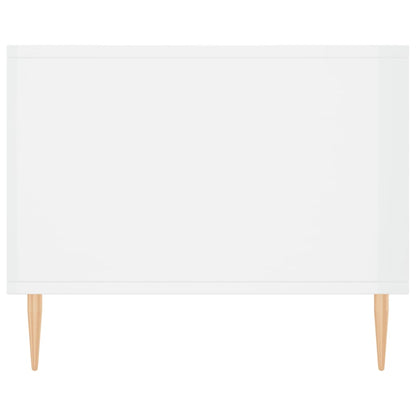 Coffee Table High Gloss White 90x50x40 cm Engineered Wood