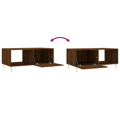 Coffee Table Brown Oak 90x50x40 cm Engineered Wood