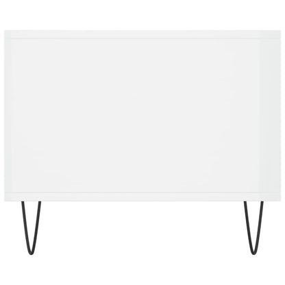 Coffee Table High Gloss White 90x50x40 cm Engineered Wood
